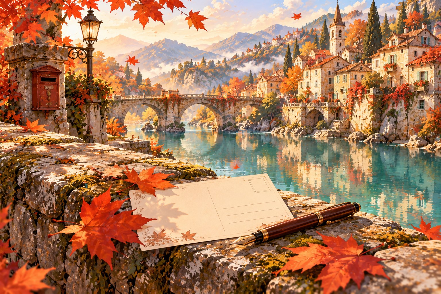 A postcard from tomorrow concept scene